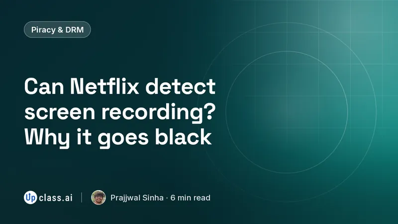 Can Netflix detect screen recording? Why it goes black