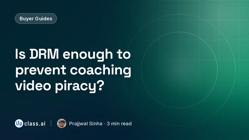 Is DRM enough to prevent coaching video piracy?