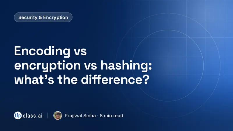 Encoding vs encryption vs hashing: what's the difference?