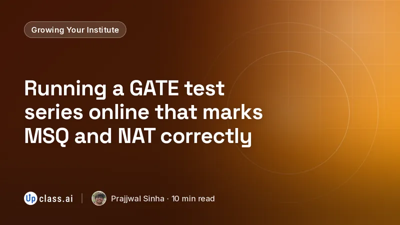 Running a GATE test series online that marks MSQ and NAT correctly