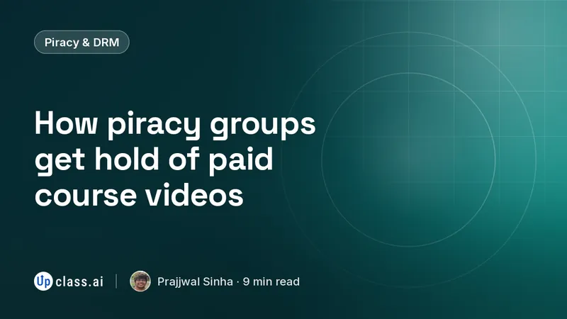 How piracy groups get hold of paid course videos
