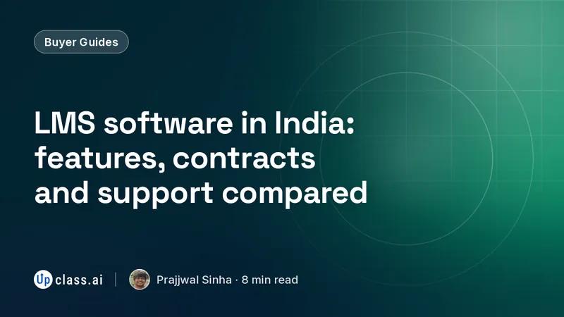 LMS software in India: features, contracts and support compared