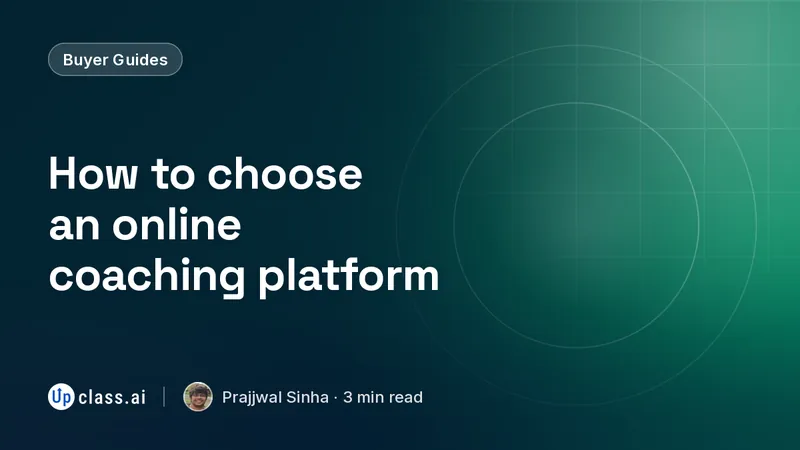 How to choose an online coaching platform