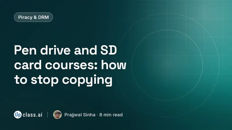 Pen drive and SD card courses: how to stop copying