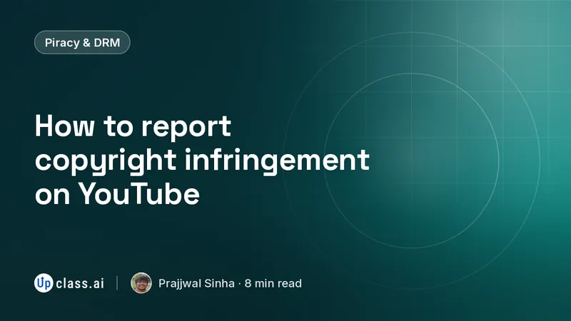 How to report copyright infringement on YouTube