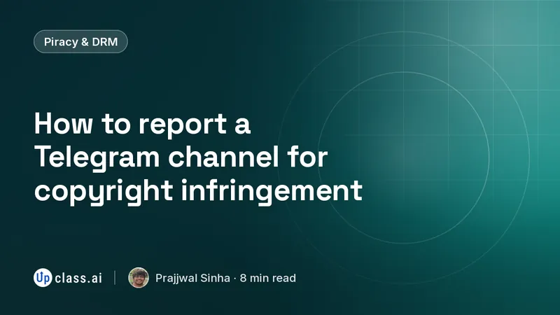 How to report a Telegram channel for copyright infringement