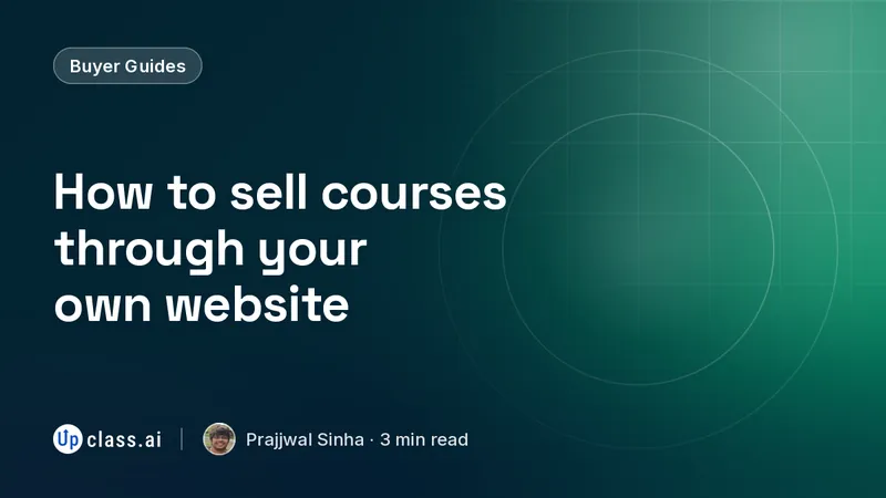 How to sell courses through your own website