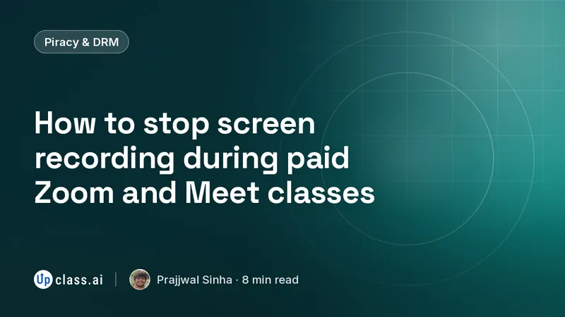 How to stop screen recording during paid Zoom and Meet classes