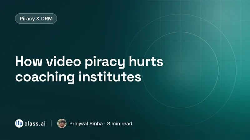 How video piracy hurts coaching institutes