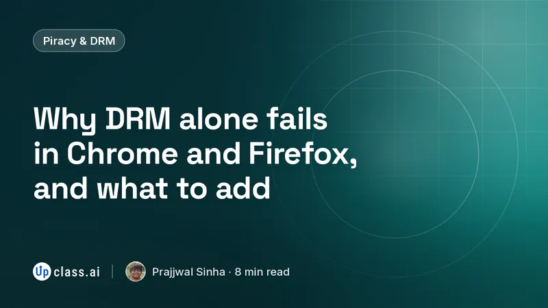 Why DRM alone fails in Chrome and Firefox, and what to add